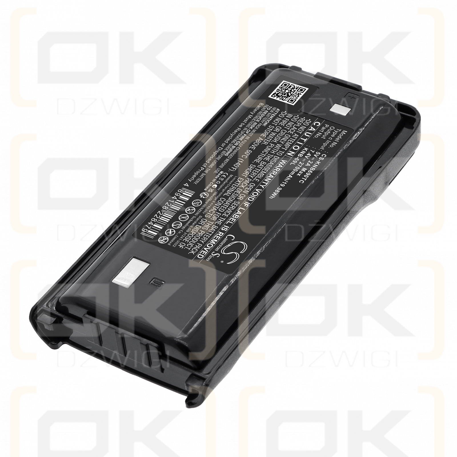 Batería de repuesto para Kenwood TK-D340 / KNB-69L, 2700 mAh, iones de litio, 7,4 V (Cameron Sino)