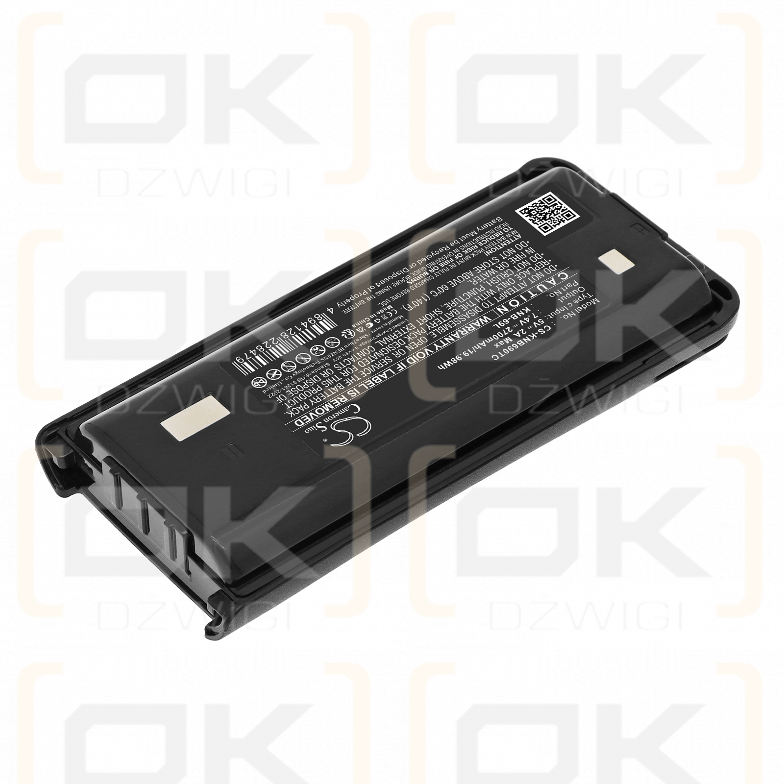 Batería de repuesto para Kenwood TK-D340 / KNB-69L, 2700 mAh, iones de litio, 7,4 V (Cameron Sino)