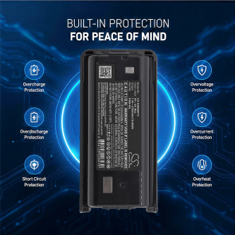 Batería de repuesto para Kenwood TK-D340 / KNB-69L, 2700 mAh, iones de litio, 7,4 V (Cameron Sino)