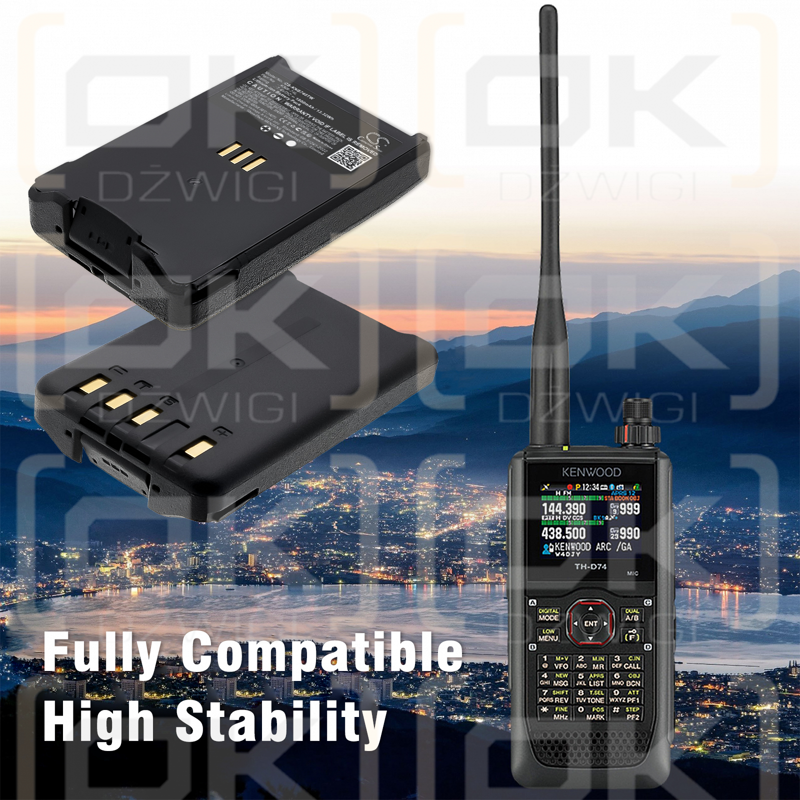 Kenwood TH-D75 / KNB-74L 1800 мАч Li-ion 7,4 В (Cameron Sino)