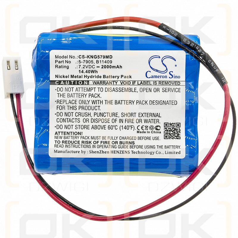 Bomba de alimentación enteral con control canguro / 5-7905 2000 mAh Ni-MH 7,2 V (Cameron Sino)