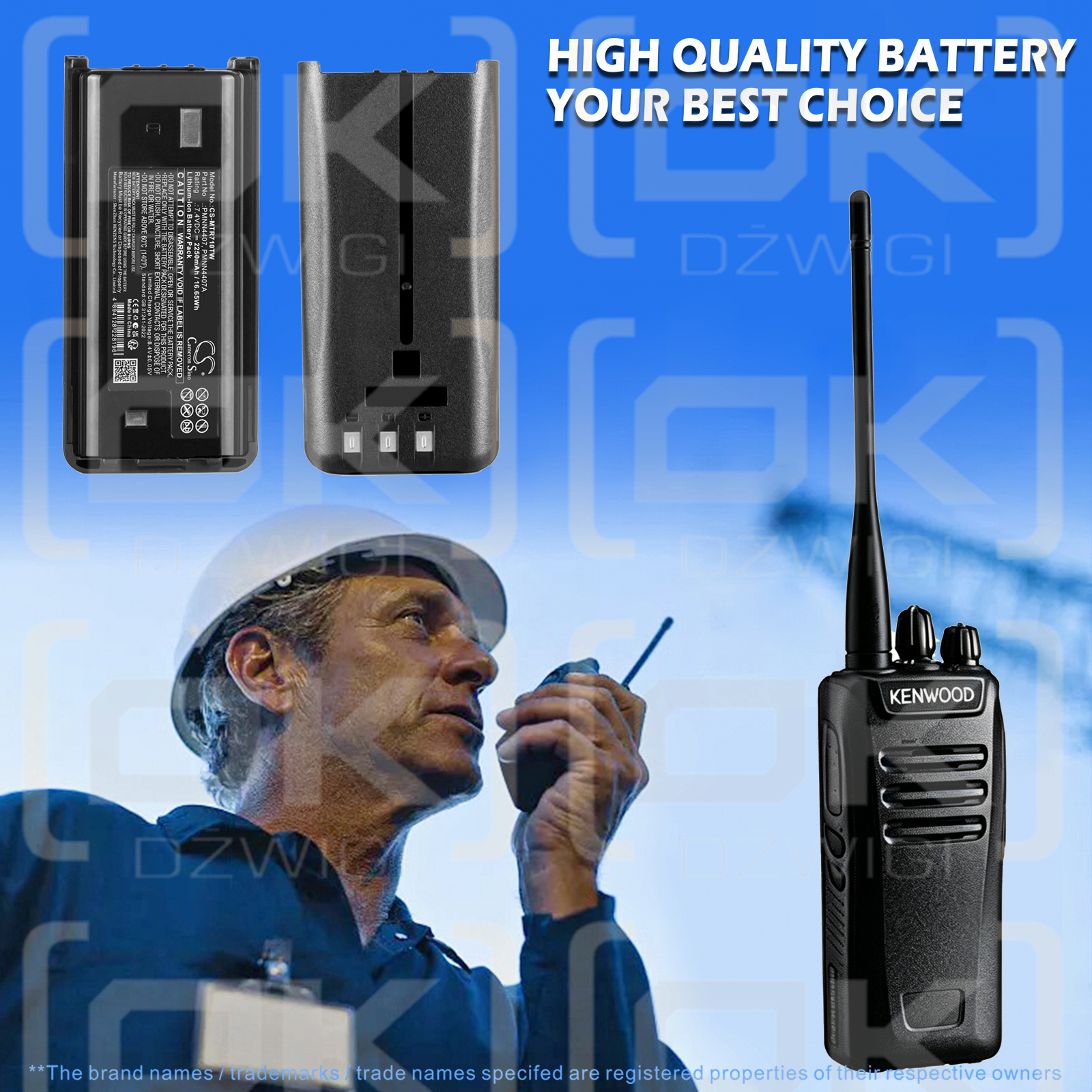 Bateria zamienna do Kenwood  TK-3710X / KNB-84L 2000 mAh Li-ion 7.4 V (Cameron Sino)