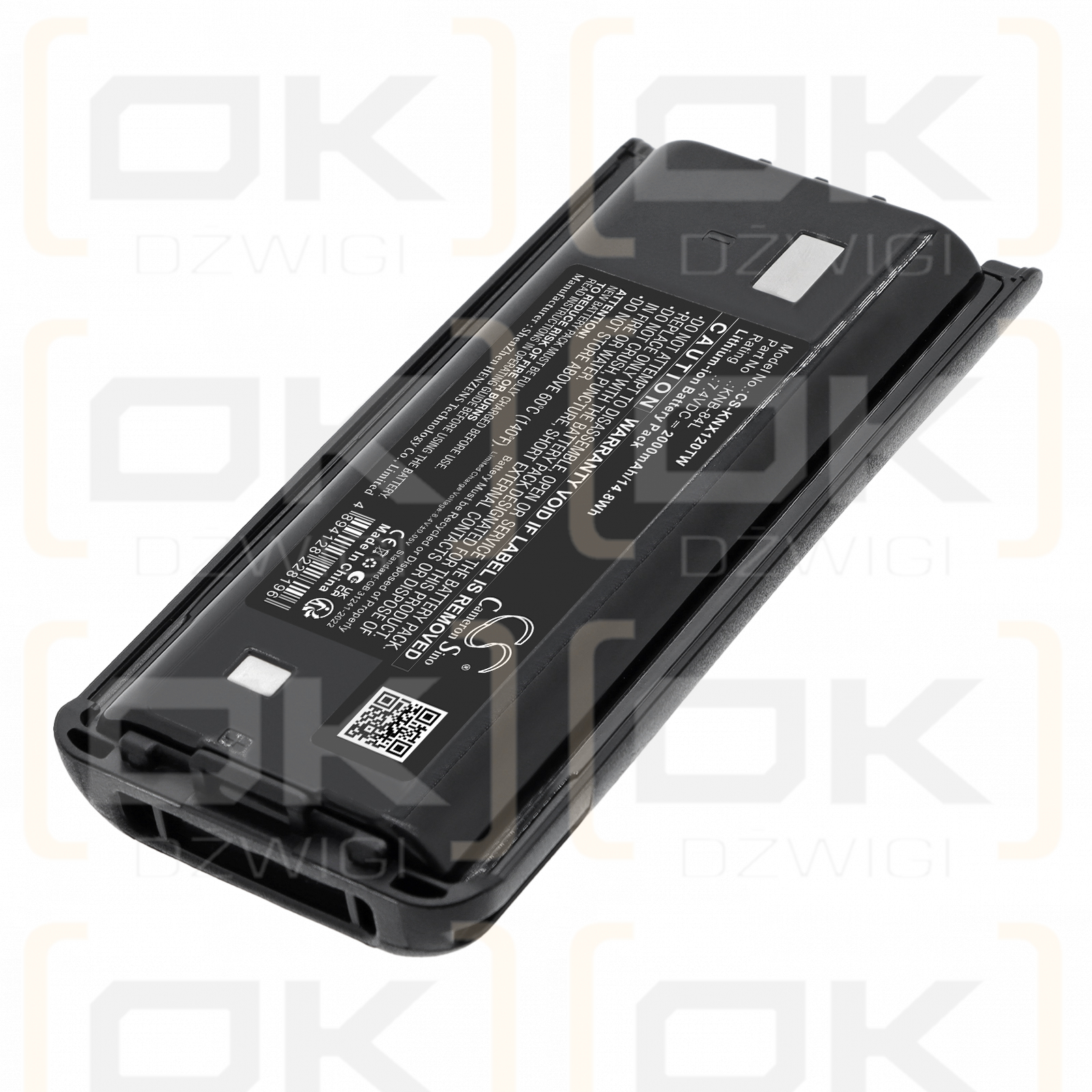 Batería de repuesto para Kenwood TK-3710X / KNB-84L, 2000 mAh, iones de litio, 7,4 V (Cameron Sino)
