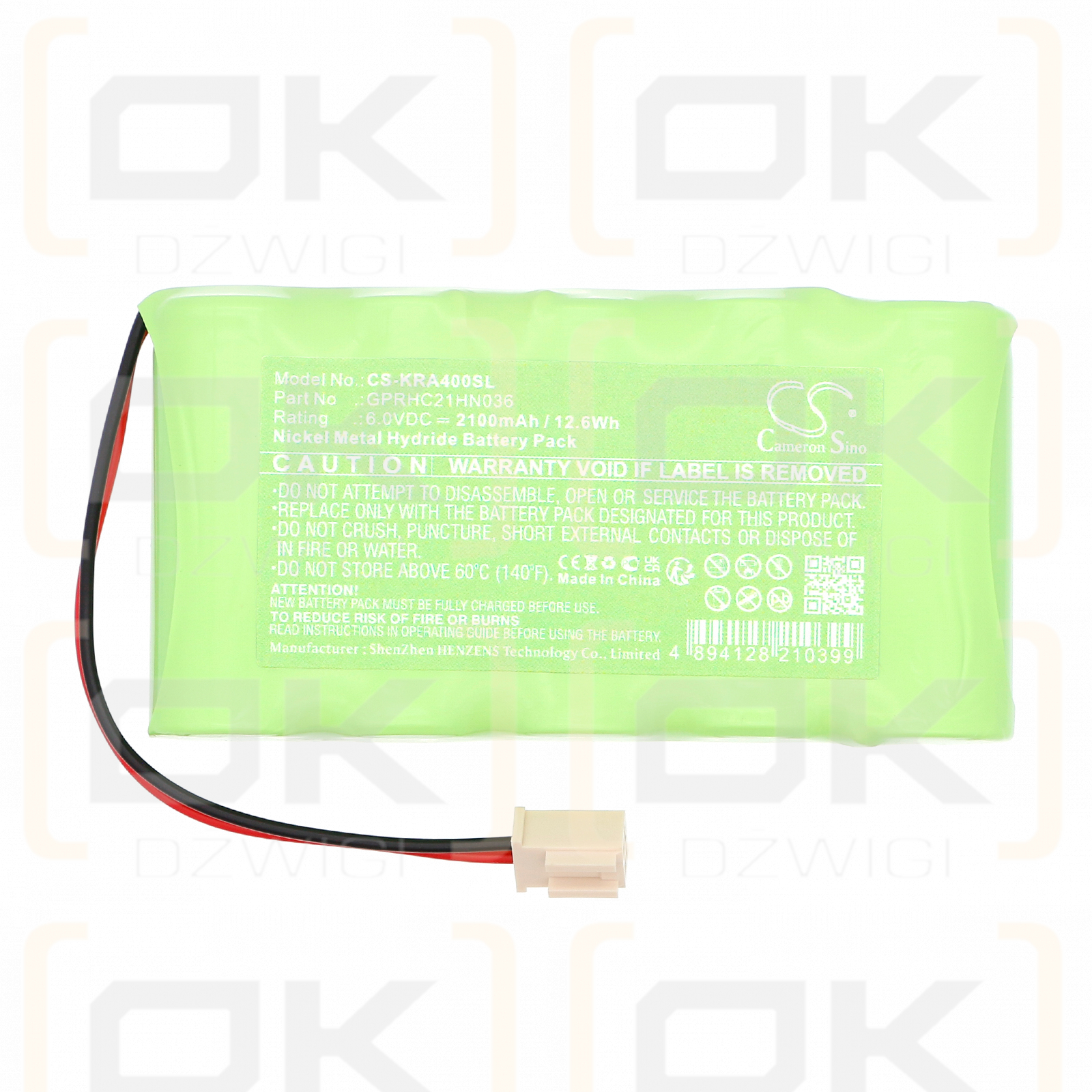 KERN EG-A06 / GPRHC21HN036 2100 mAh Ni-MH 6,0 V (Cameron Sino)