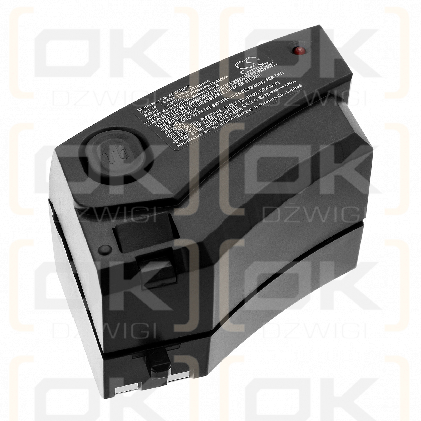 Karcher 12585050 / 6.654-118.0 2000mAh Ni-MH 4.8V (Cameron Sino)