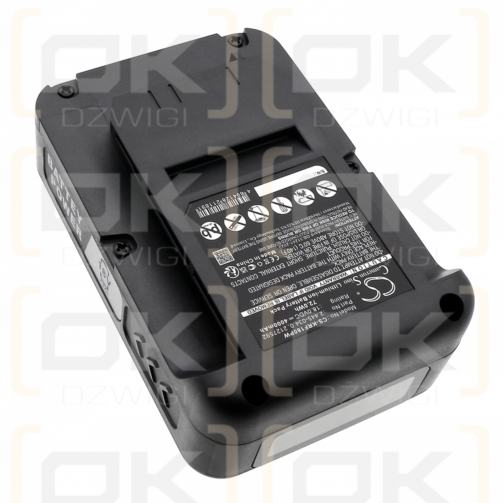 KARCHER SE 3-18 Compact / 2.445-034.0 4000mAh Li-ion 18.0V (Cameron Sino)