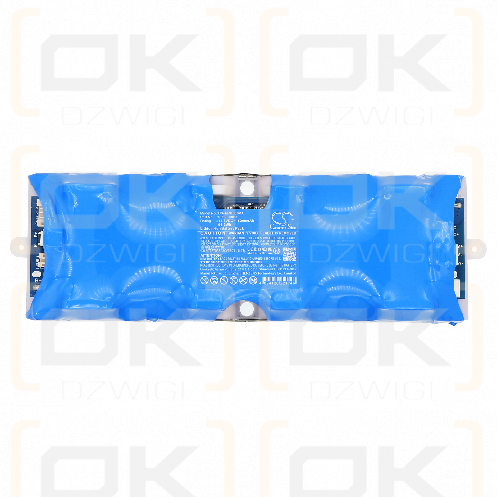 Karcher / 9.769-388.0 5200 mAh Li-Ion 18,5 V (Cameron Sino)