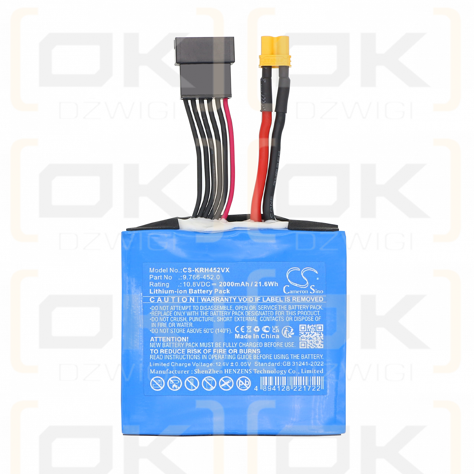 Karcher / 9.766-452.0 2000 mAh Li-Ion 10,8 V (Cameron Sino)