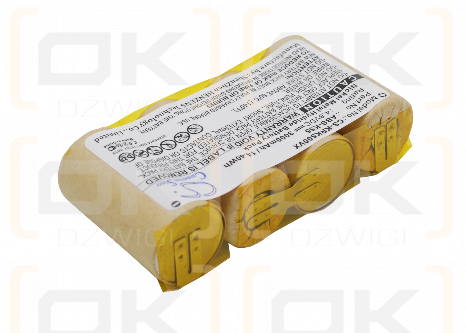 KARCHER 1.258-409.0 / ABS-K55 3000 mAh Ni-MH 4,8 V (Cameron Sino)