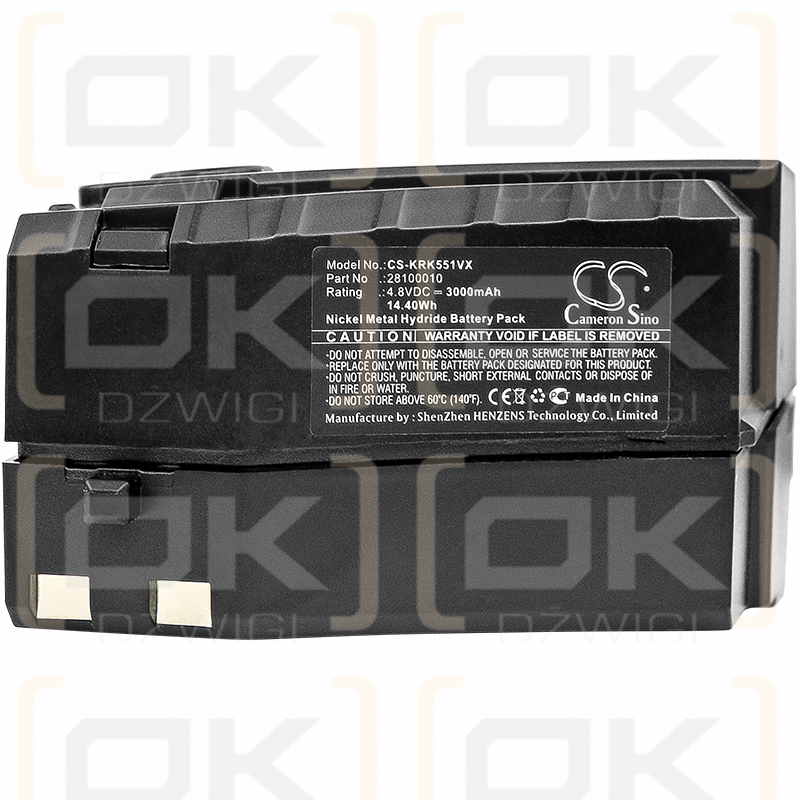 Karcher K 52 / 28100010 3000mAh Ni-MH 4.8V (Cameron Sino)