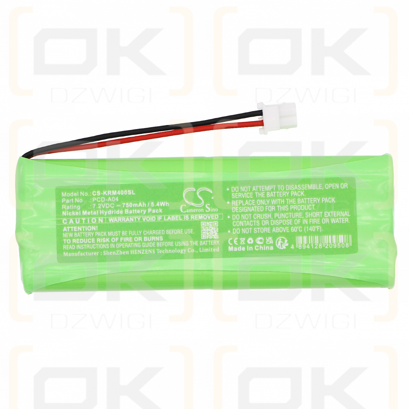 KERN AUTO-OFF-Funktion / PCD-A04 750mAh Ni-MH 7,2V (Cameron Sino)