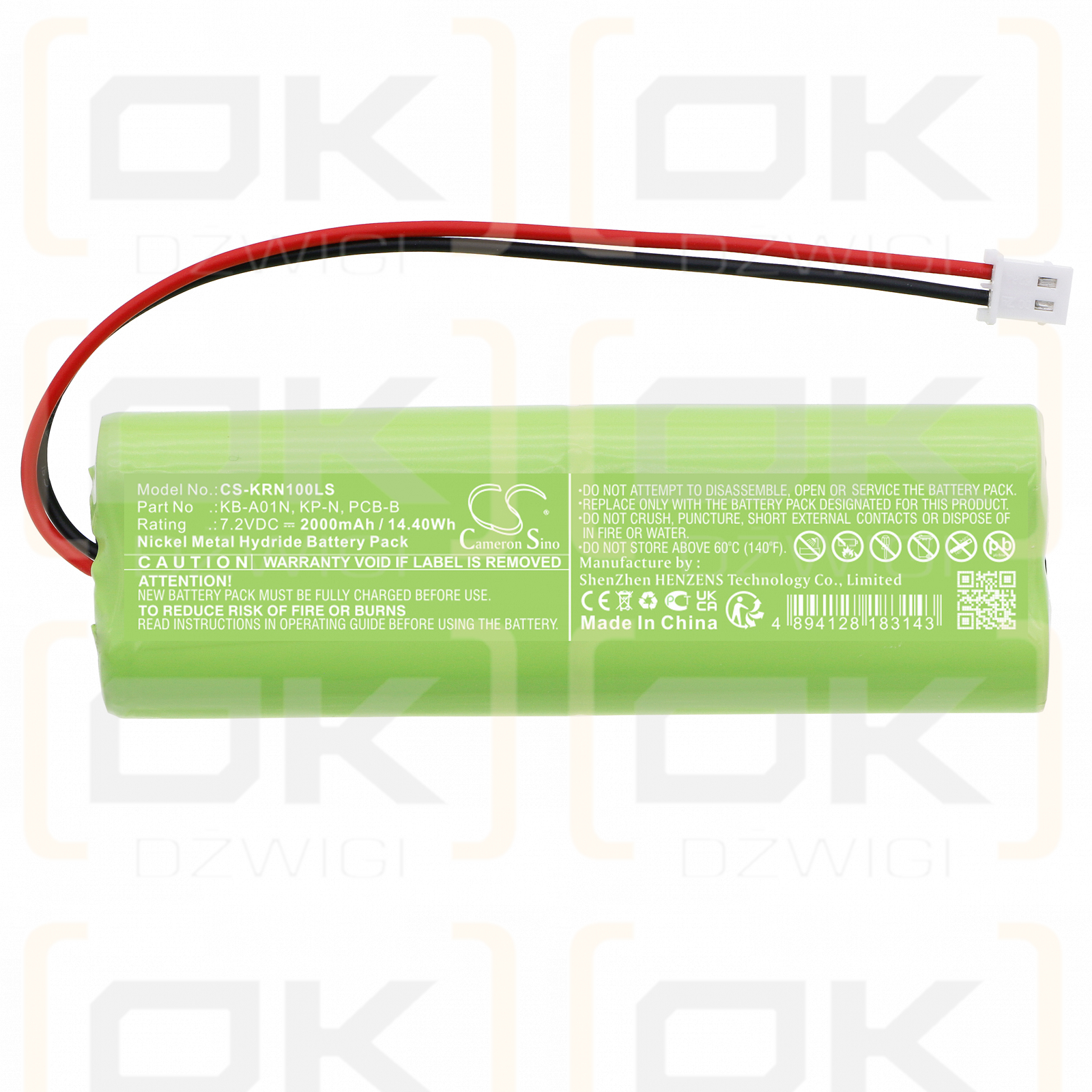 Kern DS / KB-A01N 2000mAh Ni-MH 7.2V (Cameron Sino)