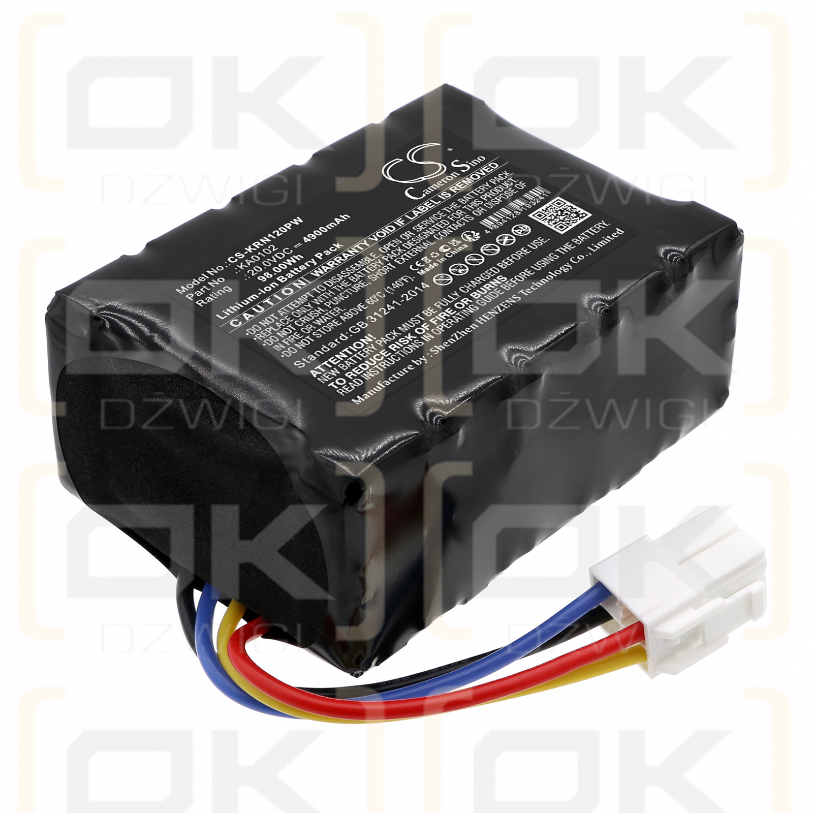 Kress Mission RTKn 1000 / KA0102 4900mAh Li-ion 20.0V (Cameron Sino)