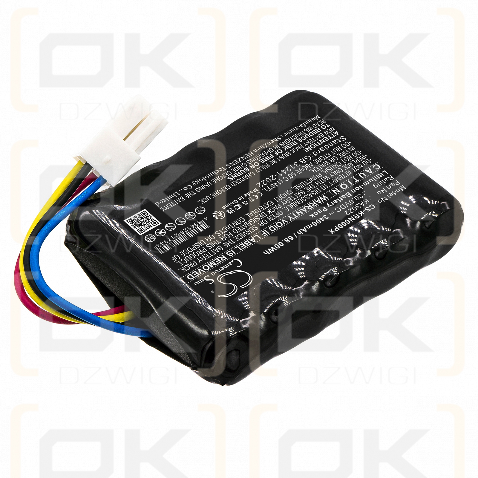 Batería Kress Mission Nano 600KR101E / 59003453 de iones de litio de 3400 mAh y 20,0 V (Cameron Sino)