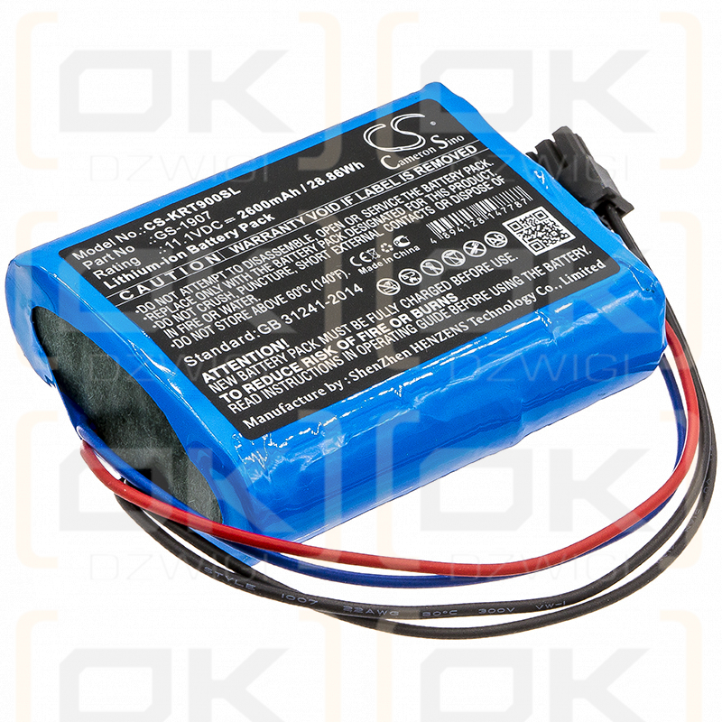 Kronos 8609000-018 / GS-1907 2600mAh Li-ion 11.1V (Cameron Sino)