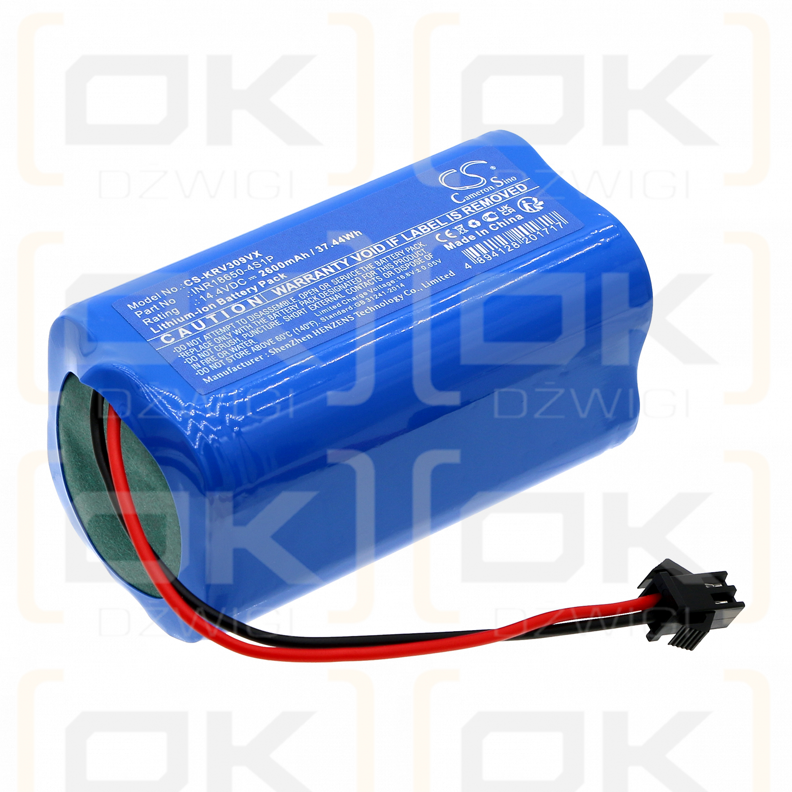 Klins K187 / INR18650-4S1P 2600mAh Li-ion 14.4V (Cameron Sino)