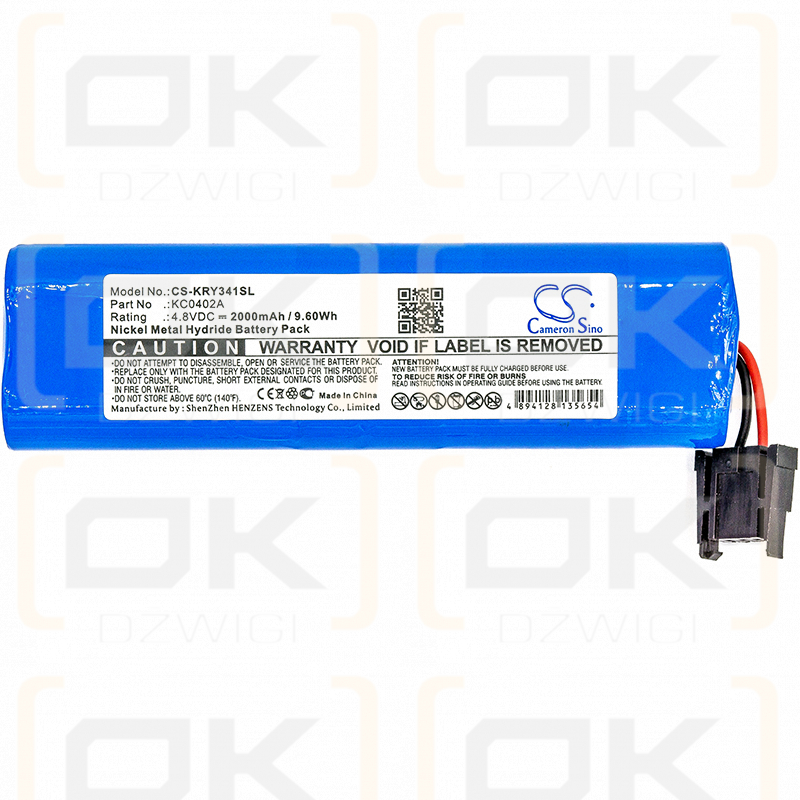 Kinryo KC342D / KC0402A 2000mAh Ni-MH 4.8V (Cameron Sino)