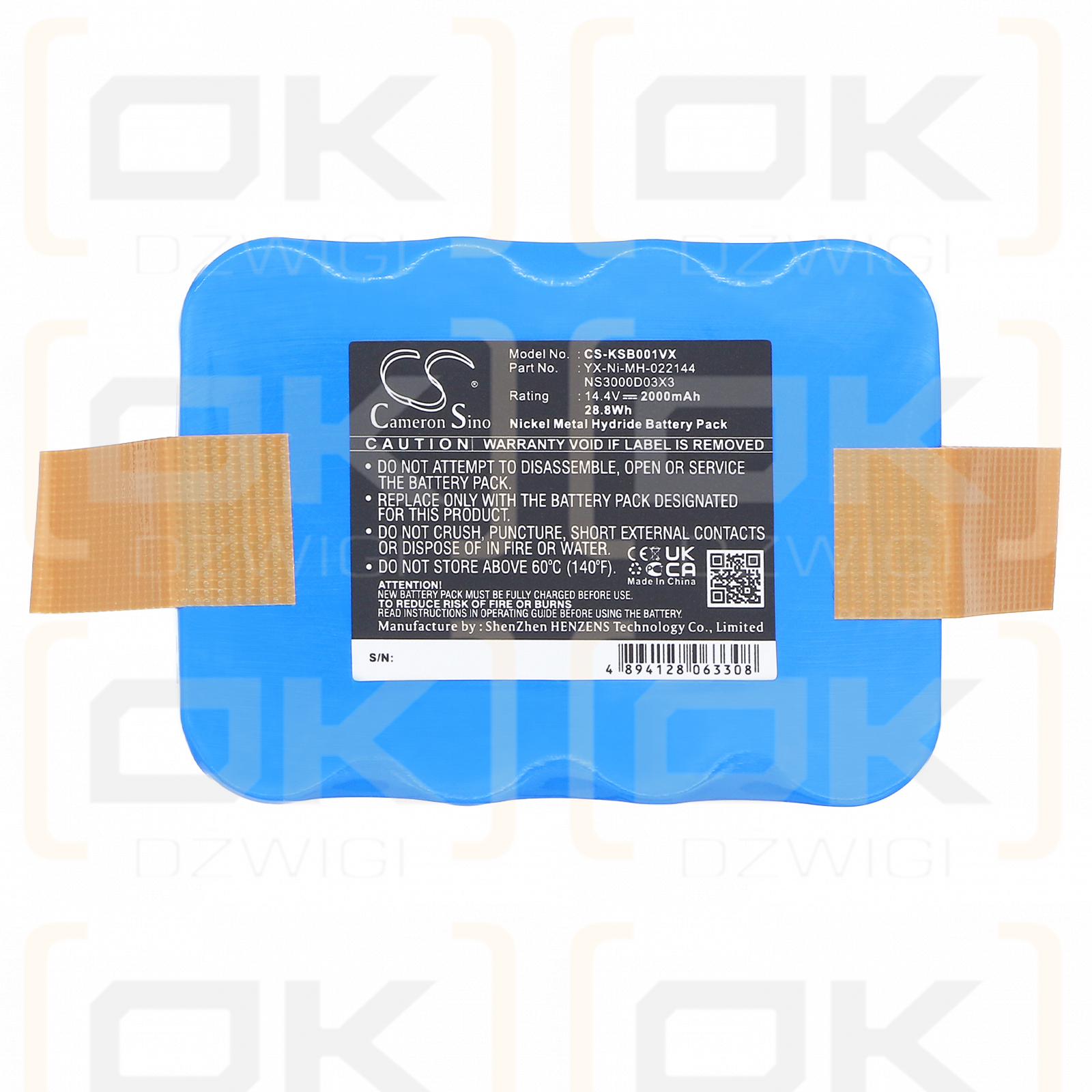 GAIS FTM-031K / YX-MH022144-TN 2000 mAh Ni-MH 14.4 V (Cameron Sino)