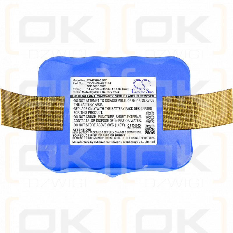 GAIS FTM-031K / YX-MH022144-TN 3500mAh Ni-MH 14.4V (Cameron Sino)