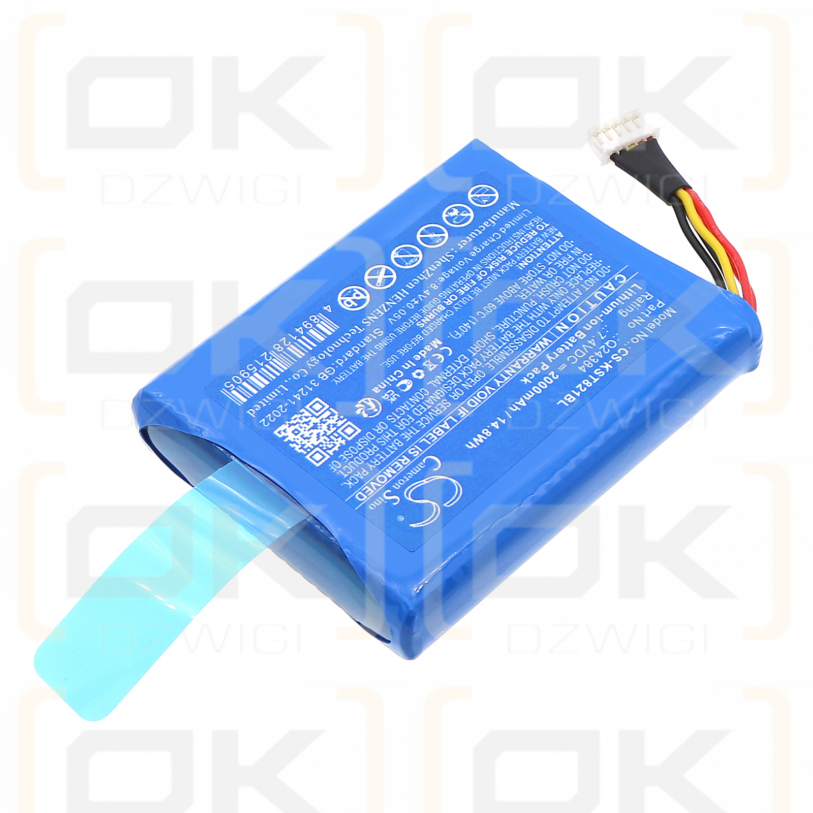 Pcs KS8210 / Q24384 2000mAh Li-ion 7.4V (Cameron Sino)