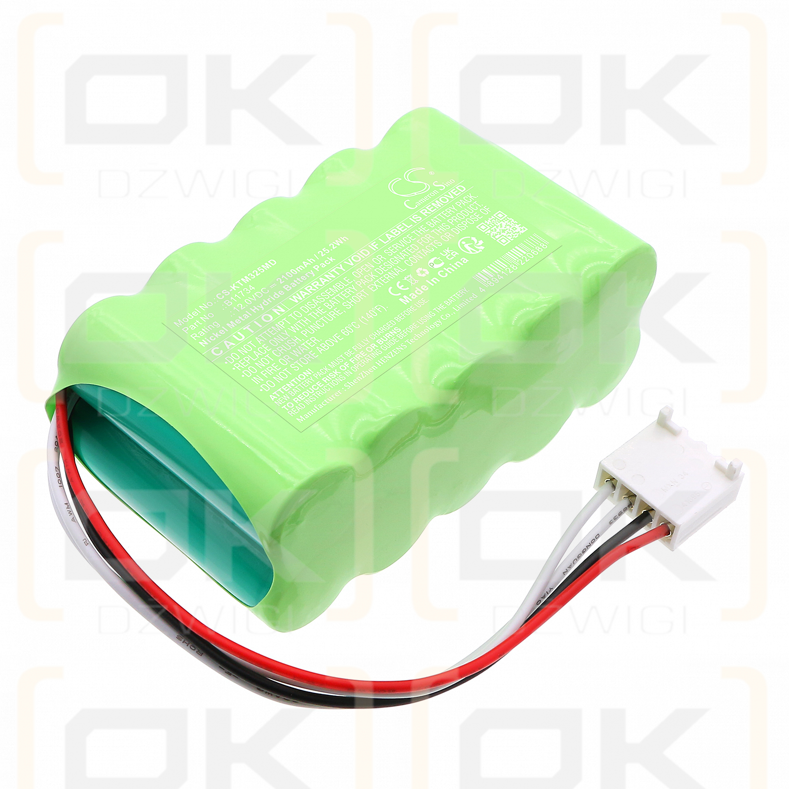 KCI VAC Freedom Therapy Unit / 340426 2100mAh Ni-MH 12.0V (Cameron Sino)