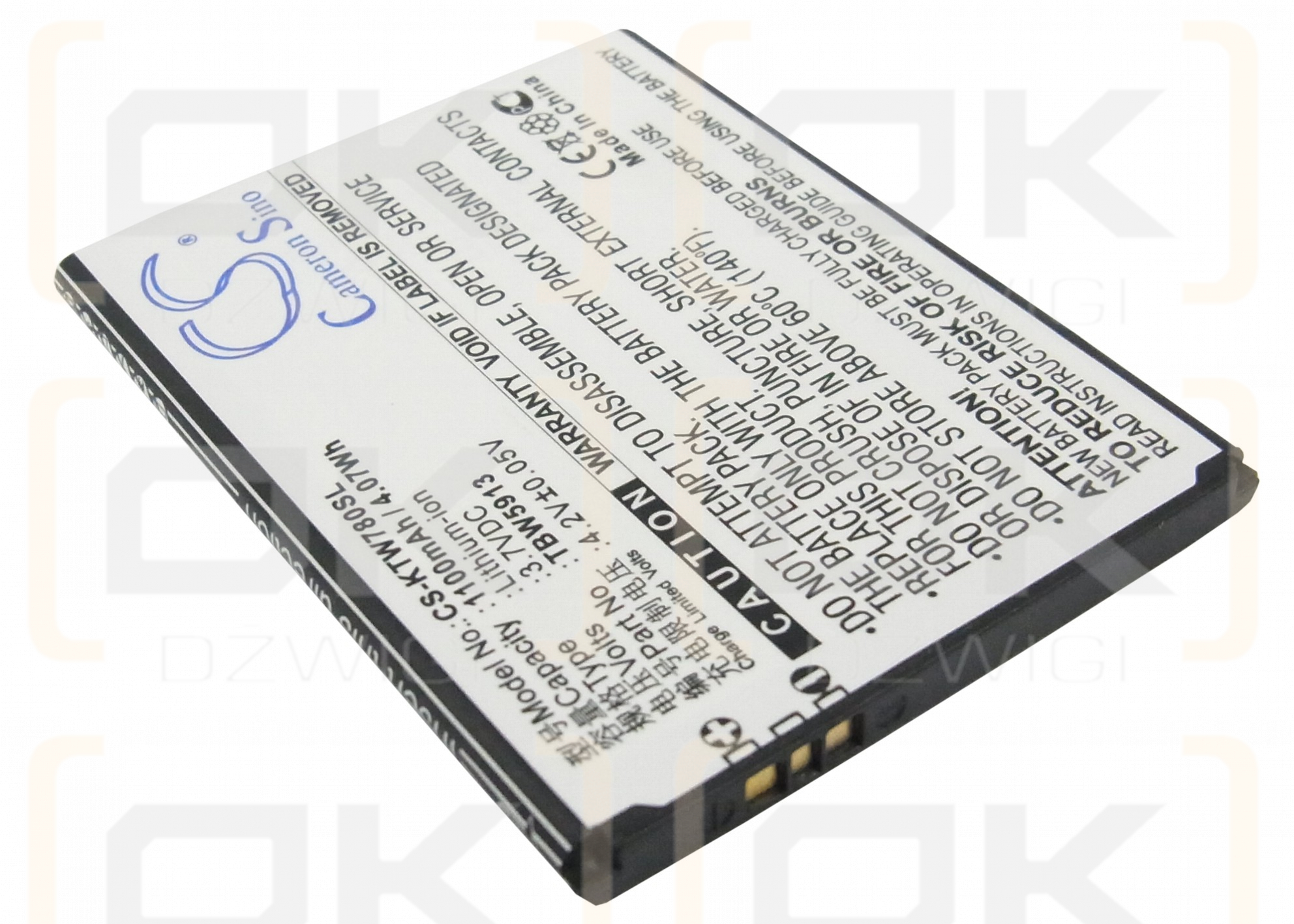 K-Touch C666T / TBW5913 1100 mAh Li-ion 3.7 V (Cameron Sino)
