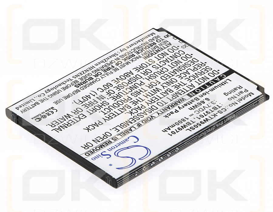 K-Touch E80 / TBT9701 1800mAh Li-ion 3.7V (Cameron Sino)