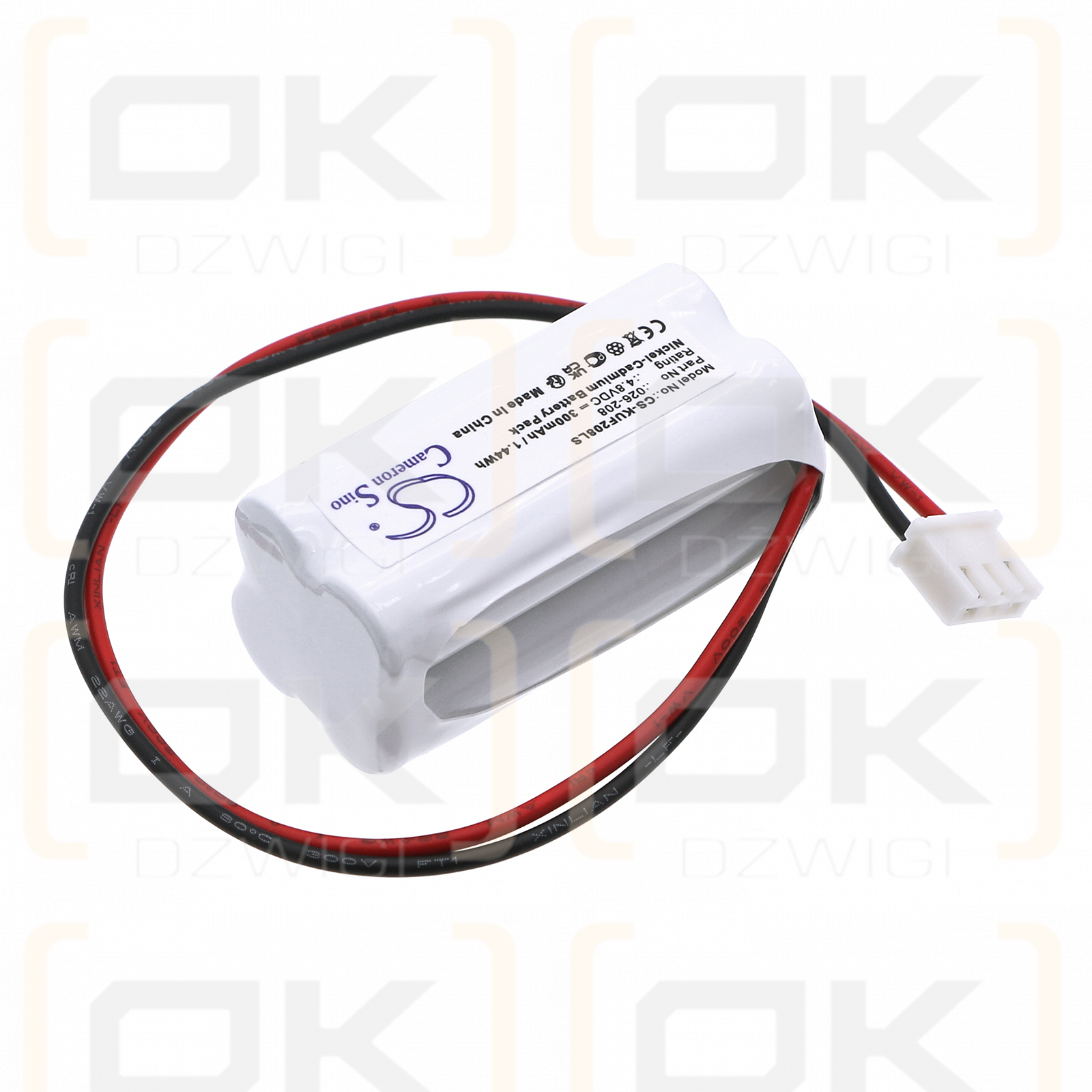 Sure-Lite OSA089 / 026-208 300mAh Ni-CD 4.8V (Cameron Sino)