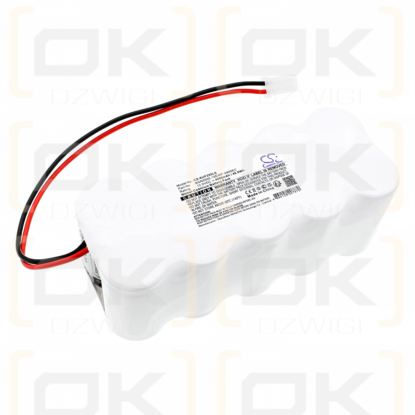 Kaufel 002255 / BGN5500-10EWP-A800EC 4000mAh Ni-CD 12.0V (Cameron Sino)