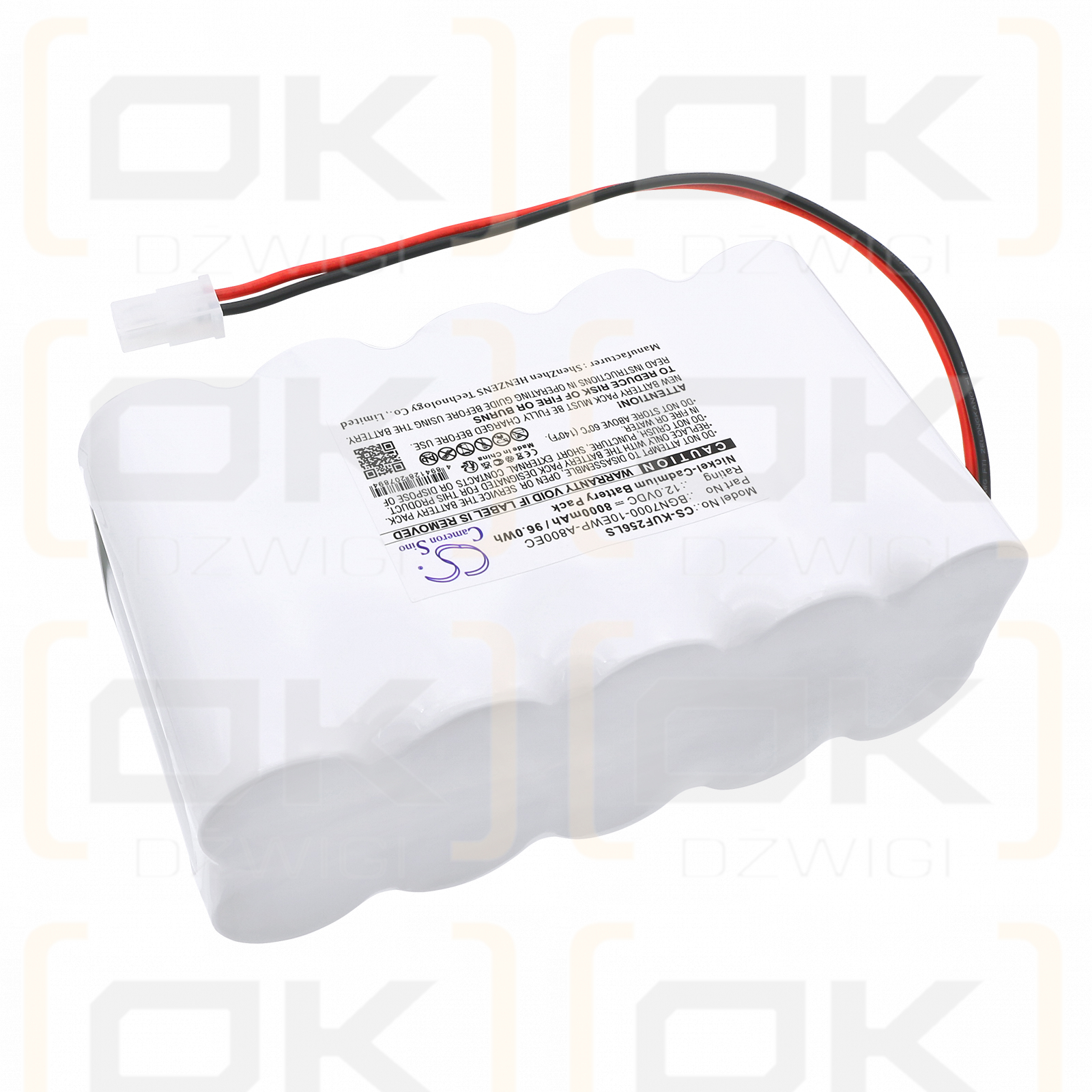 Kaufel 002266 / BGN7000-10EWP-A800EC 8000mAh Ni-CD 12.0V (Cameron Sino)