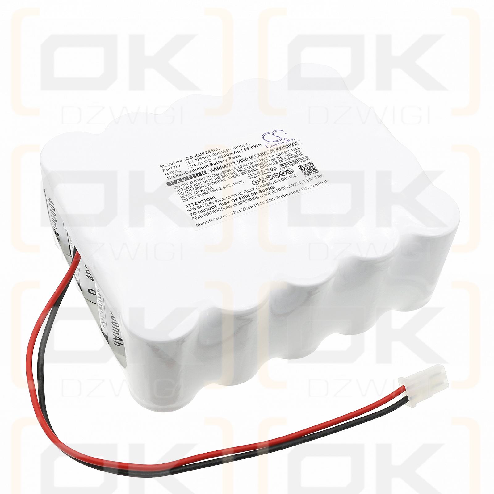 Kaufel 002265 / BGN5500-20SWP-A800EC 4000mAh Ni-CD 24.0V (Cameron Sino)