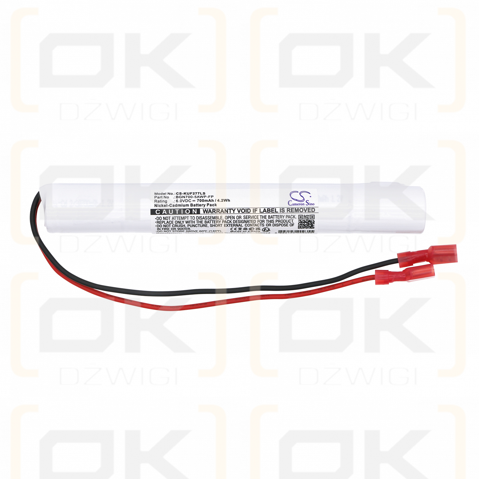 Kaufel 002277 / BGN700-5AWP-FP 700mAh Ni-CD 6.0V (Cameron Sino)