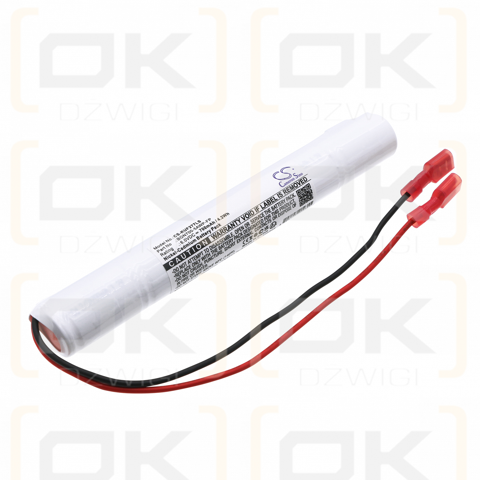 Kaufel 002277 / BGN700-5AWP-FP 700mAh Ni-CD 6.0V (Cameron Sino)