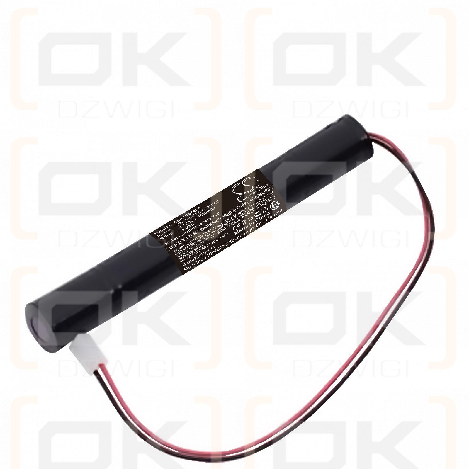 Kaufel 850.0034 / BGN1300-5AWP-3202EC 1500 mAh Ni-CD 6,0 V (Cameron Sino)