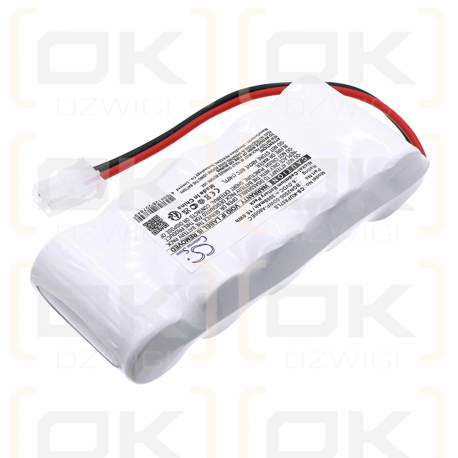 Kaufel 850.0057 / BGN2500-5DWP-A800EC 3000mAh Ni-CD 6.0V (Cameron Sino)