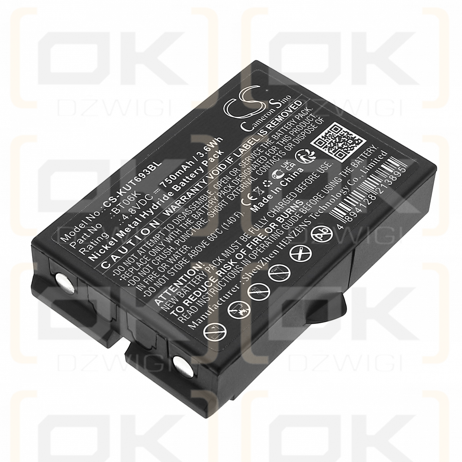 IKUSI TM70/iK2.21F LV5 / 2303692 750 mAh Ni-MH 4,8 V (Cameron Sino)