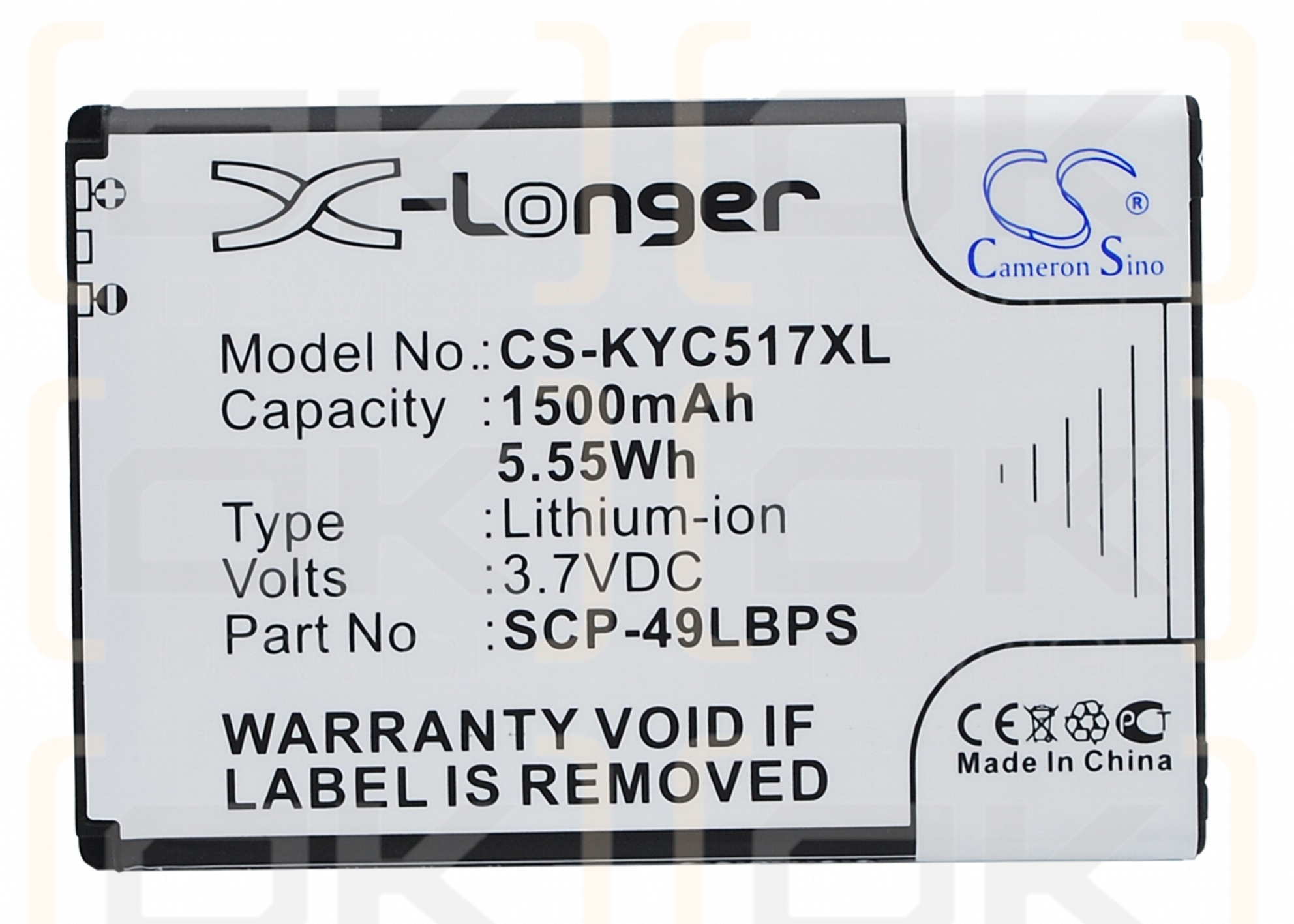 KYOCERA C5171 / SCP-49LBPS 1500mAh Li-ion 3.7V (Cameron Sino)