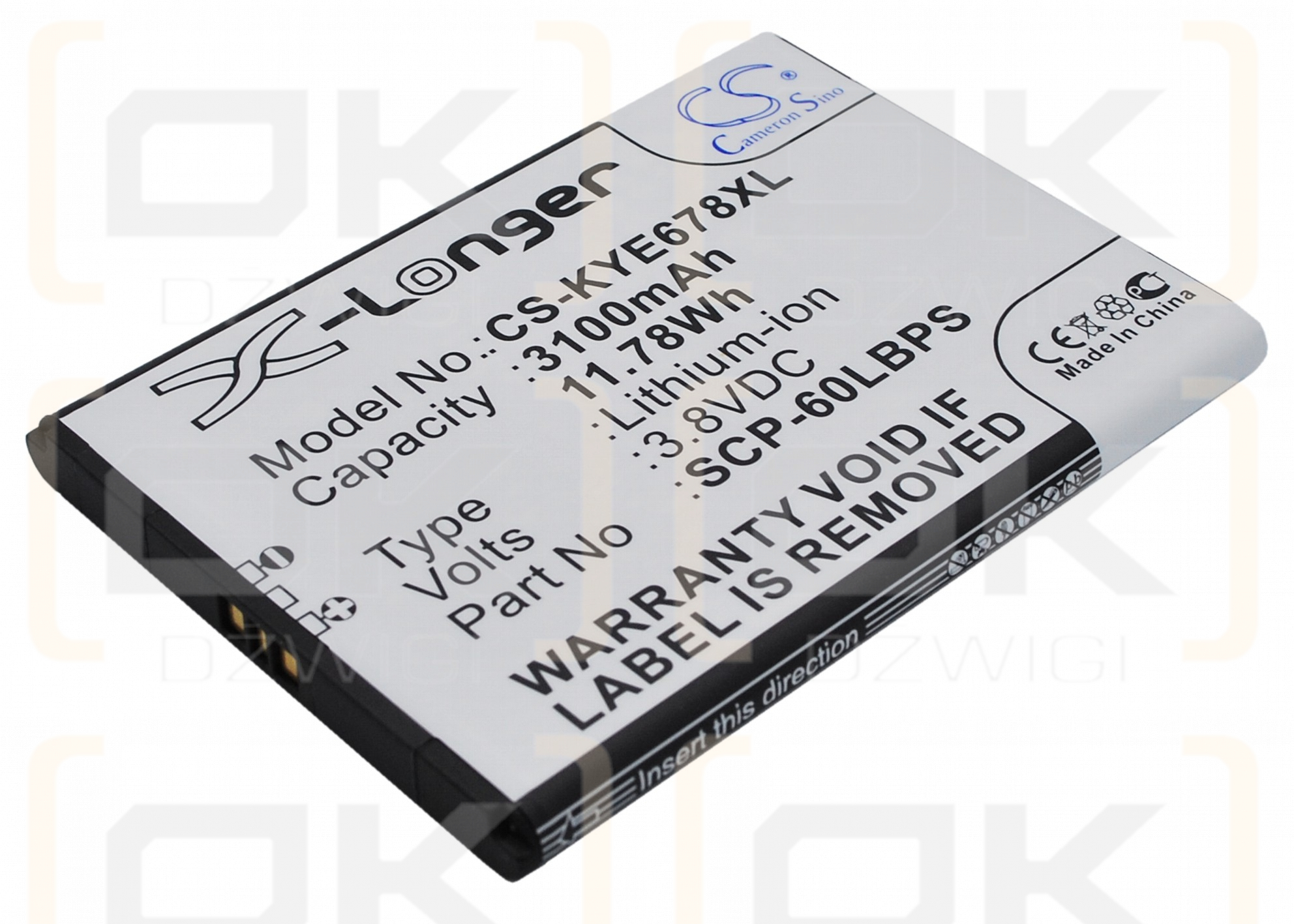 Kyocera E6560 / SCP-60LBPS 3100mAh Li-ion 3.8V (Cameron Sino)