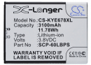 Kyocera E6560 / SCP-60LBPS 3100mAh Li-ion 3.8V (Cameron Sino)