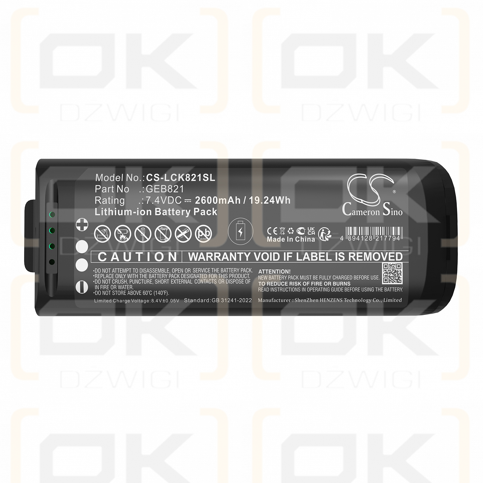 Leica BLK2GO Handheld-Bildgebungs-Laserscanner / 879638 2600 mAh Li-Ionen 7,4 V (Cameron Sino)