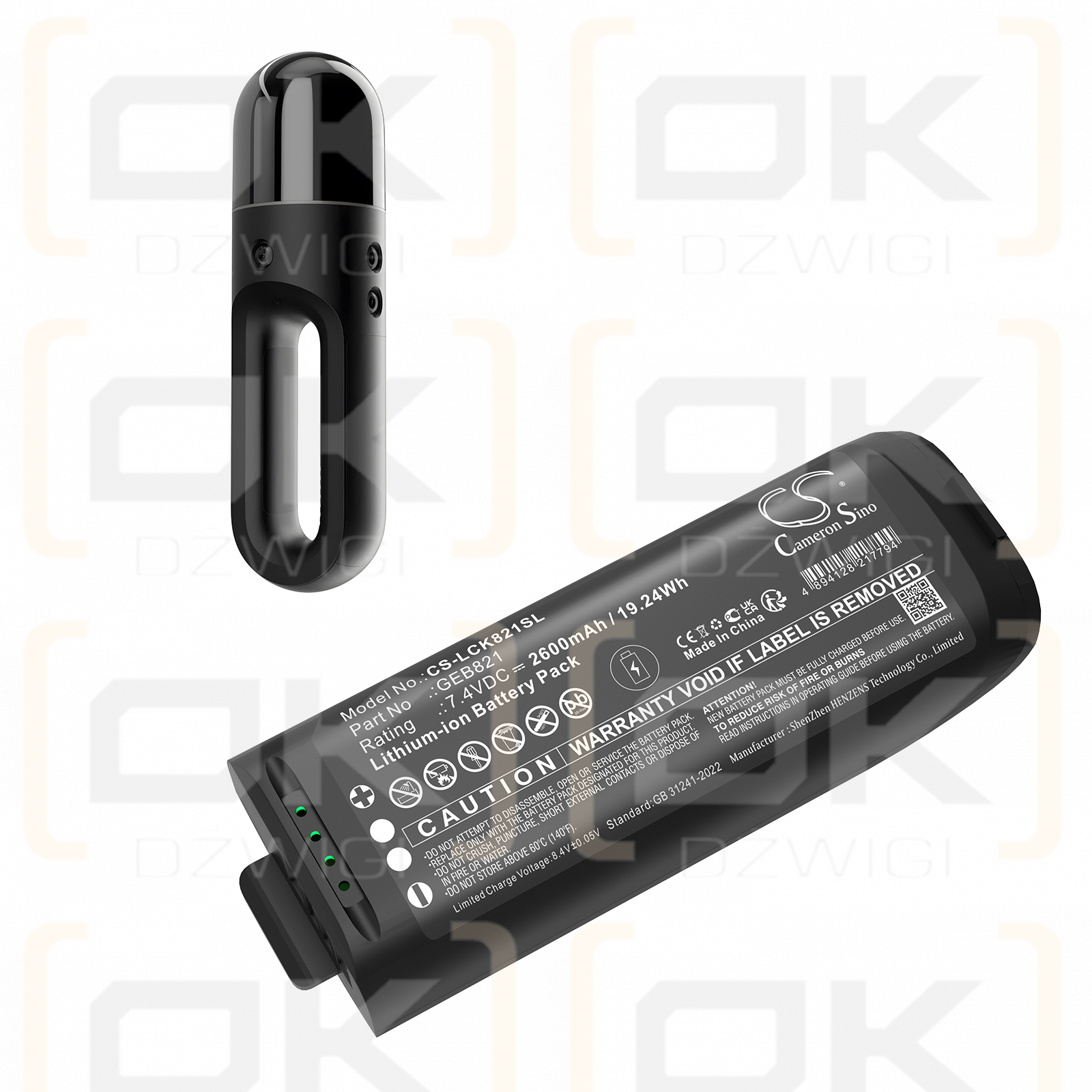 Leica BLK2GO Handheld-Bildgebungs-Laserscanner / 879638 2600 mAh Li-Ionen 7,4 V (Cameron Sino)