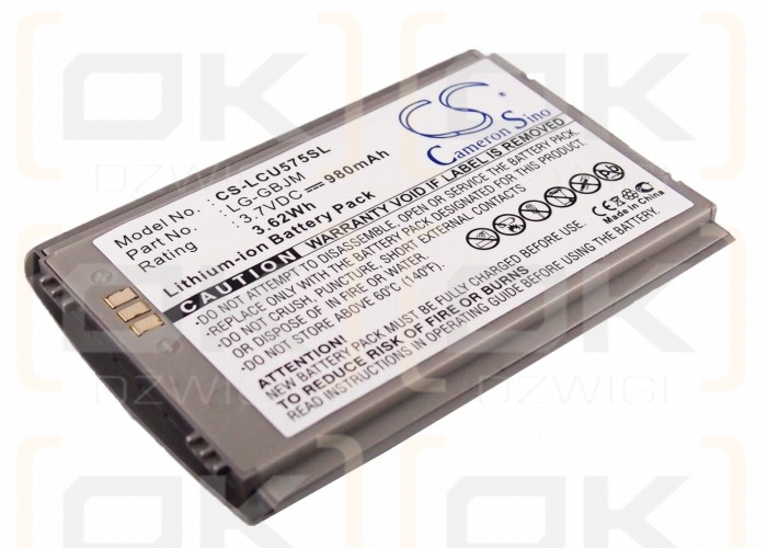 LG TU575 / LG-GBJM 980 mAh Li-Ion 3,7 V (Cameron Sino)