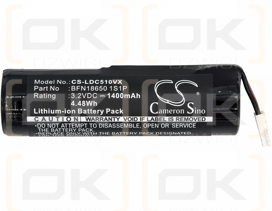 Leifheit Aquanta Haga clic 51025 / BFN18650 1S1P 1400mAh LiFePO4 3.2V (Cameron Sino)