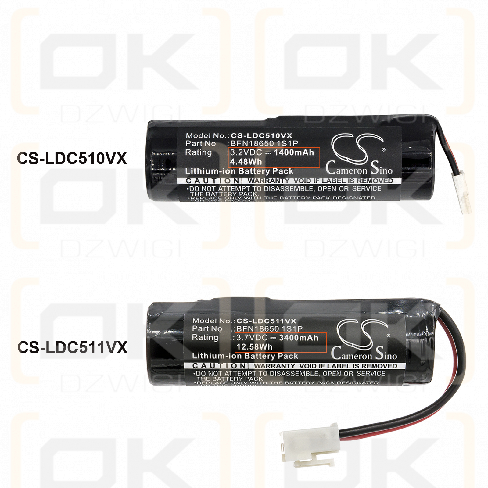 Leifheit Aquanta Haga clic 51025 / BFN18650 1S1P 1400mAh LiFePO4 3.2V (Cameron Sino)