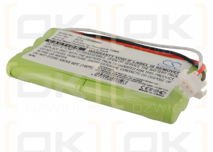 Toitu FD390/6075 700 mAh Ni-MH 9,6 V (Cameron Sino)