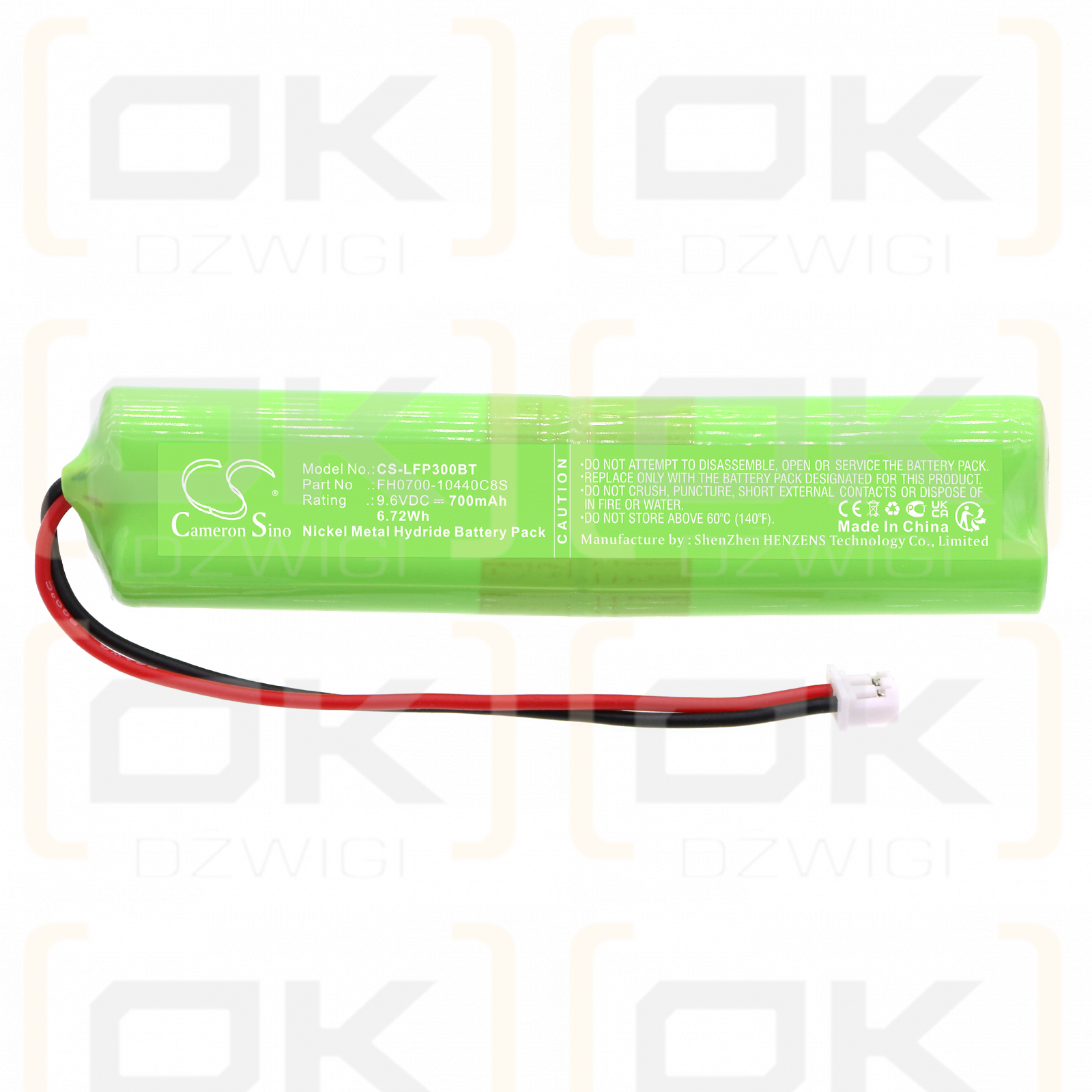 LifeSOS LS-30 8SEH / FH0700-10440C8S 700mAh Ni-MH 9.6V (Cameron Sino)