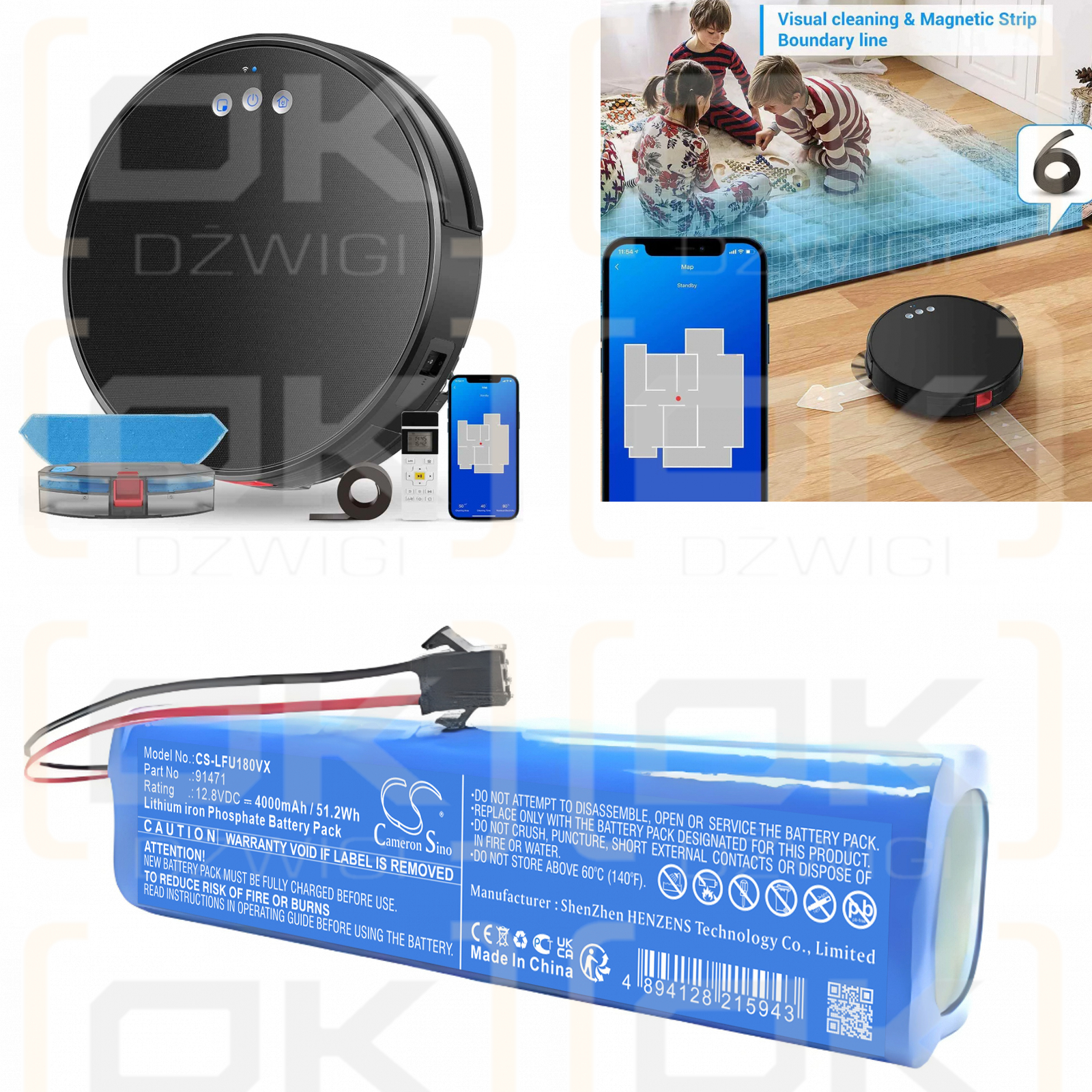 Lefant U180 / 91471 4000 mAh LiFePO4 12,8 V (Cameron Sino)