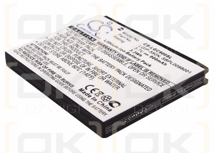 LG GM730E / LGIP-580N 900mAh Li-ion 3.7V (Cameron Sino)