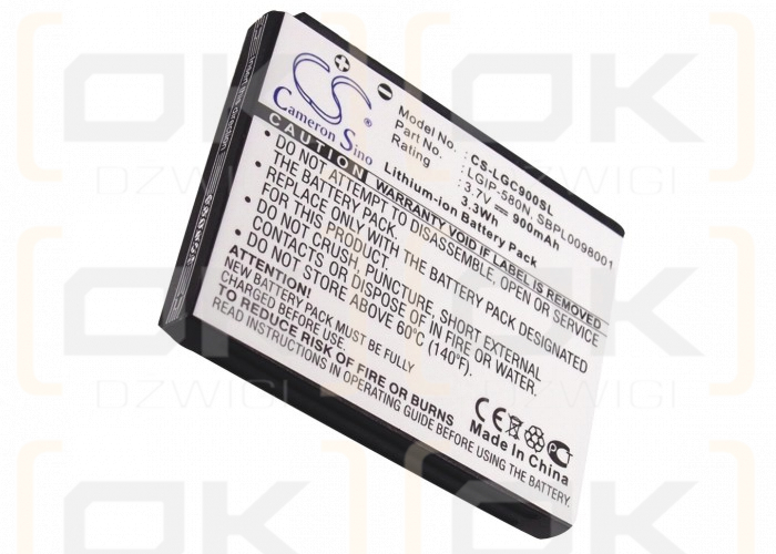 LG GM730E / LGIP-580N 900mAh Li-ion 3.7V (Cameron Sino)