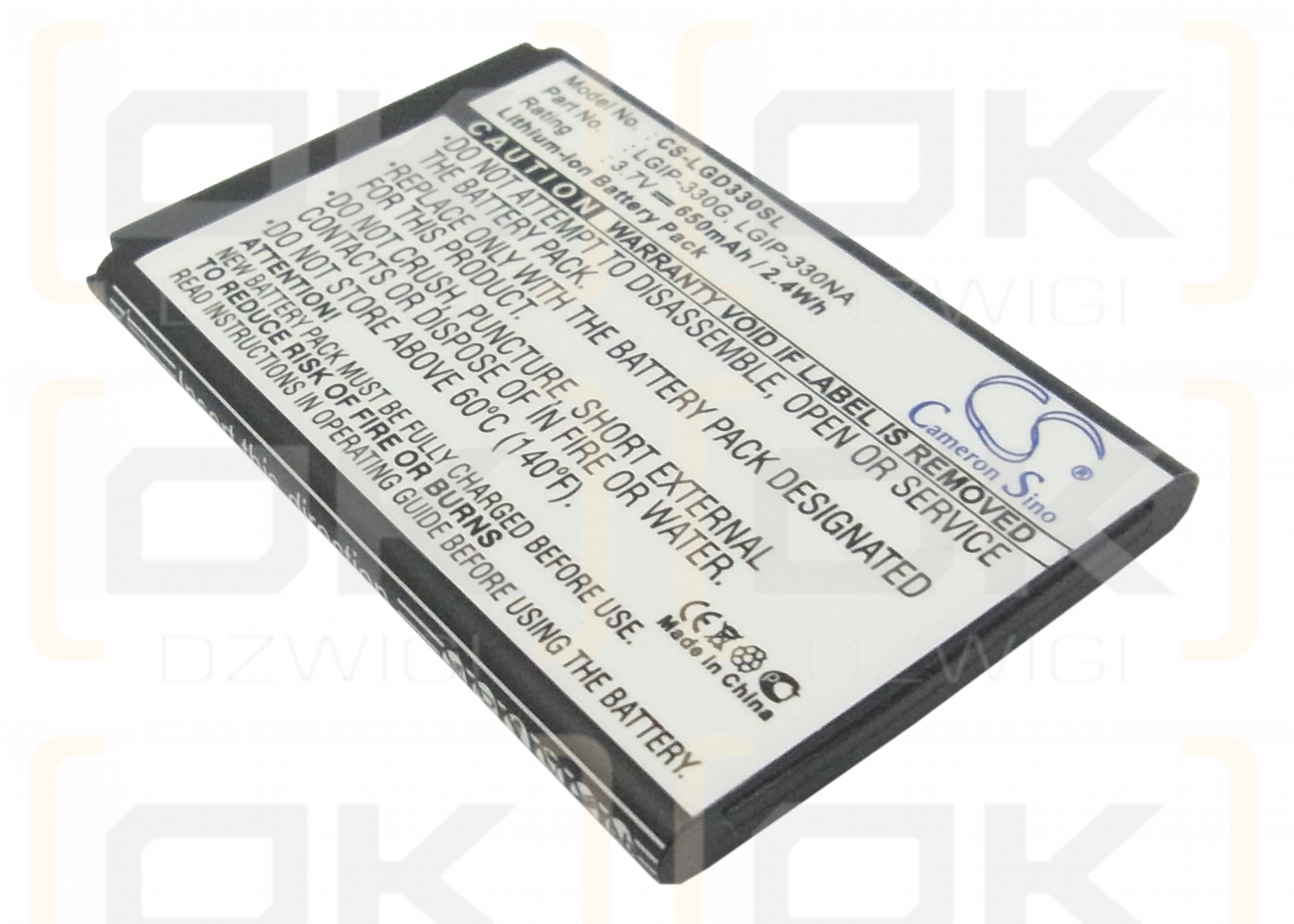 LG GB220 / LGIP-330NA 650 mAh Li-Ion 3,7 V (Cameron Sino)